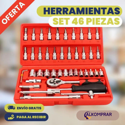 Kit De Herramientas 46  Piezas Profesional Ⓡ-Multifuncional - Super Resistente